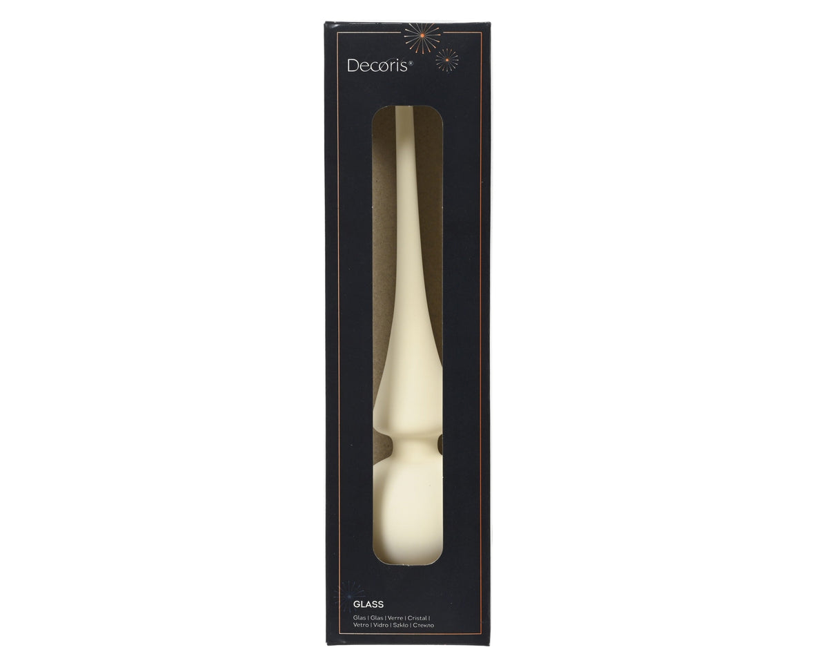 piek glas matt wolwit d.6cm x h.26cm