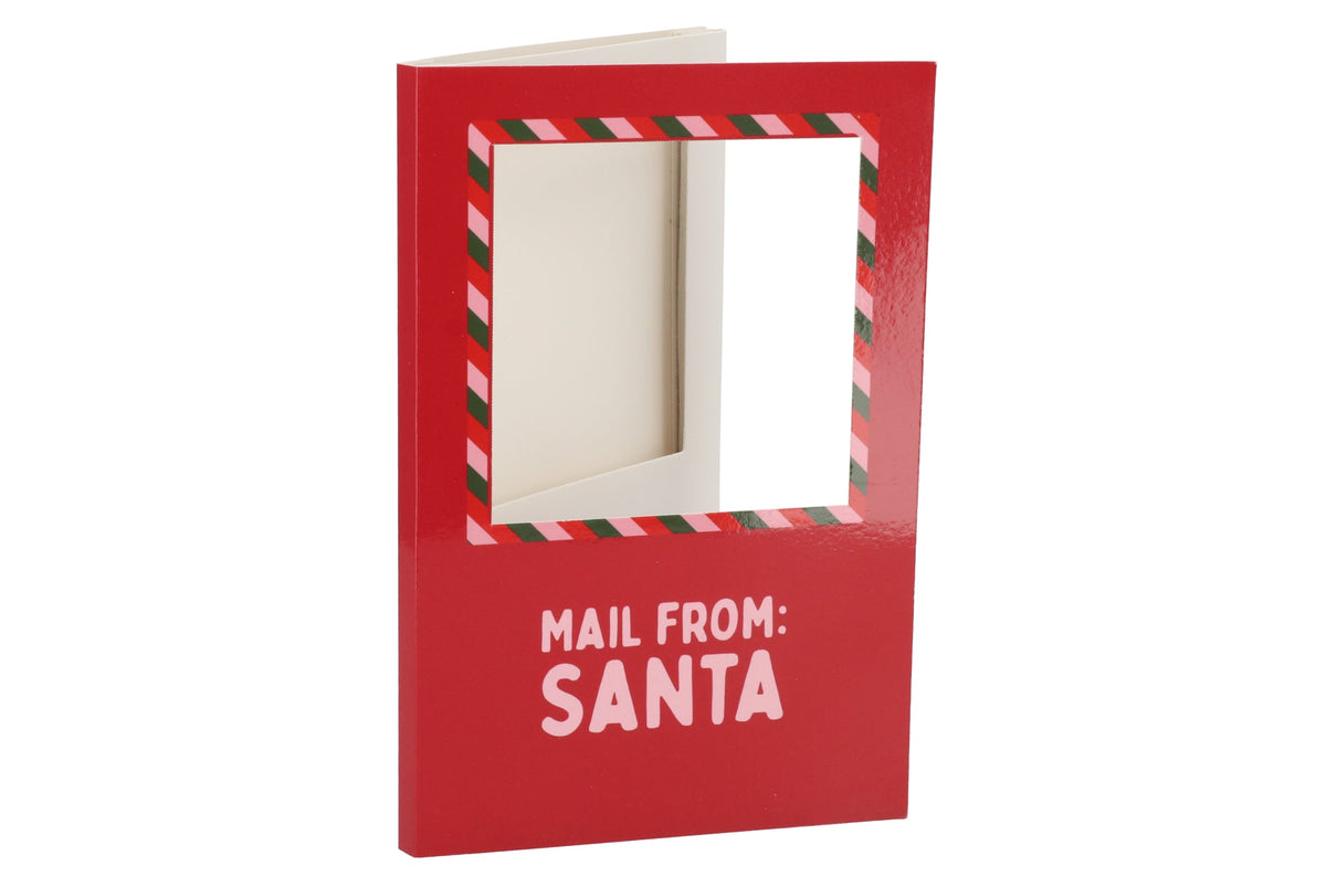 gift tile card mail from santa red 21x14x1cm