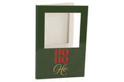 gift tile card ho ho ho green 21x14x1cm