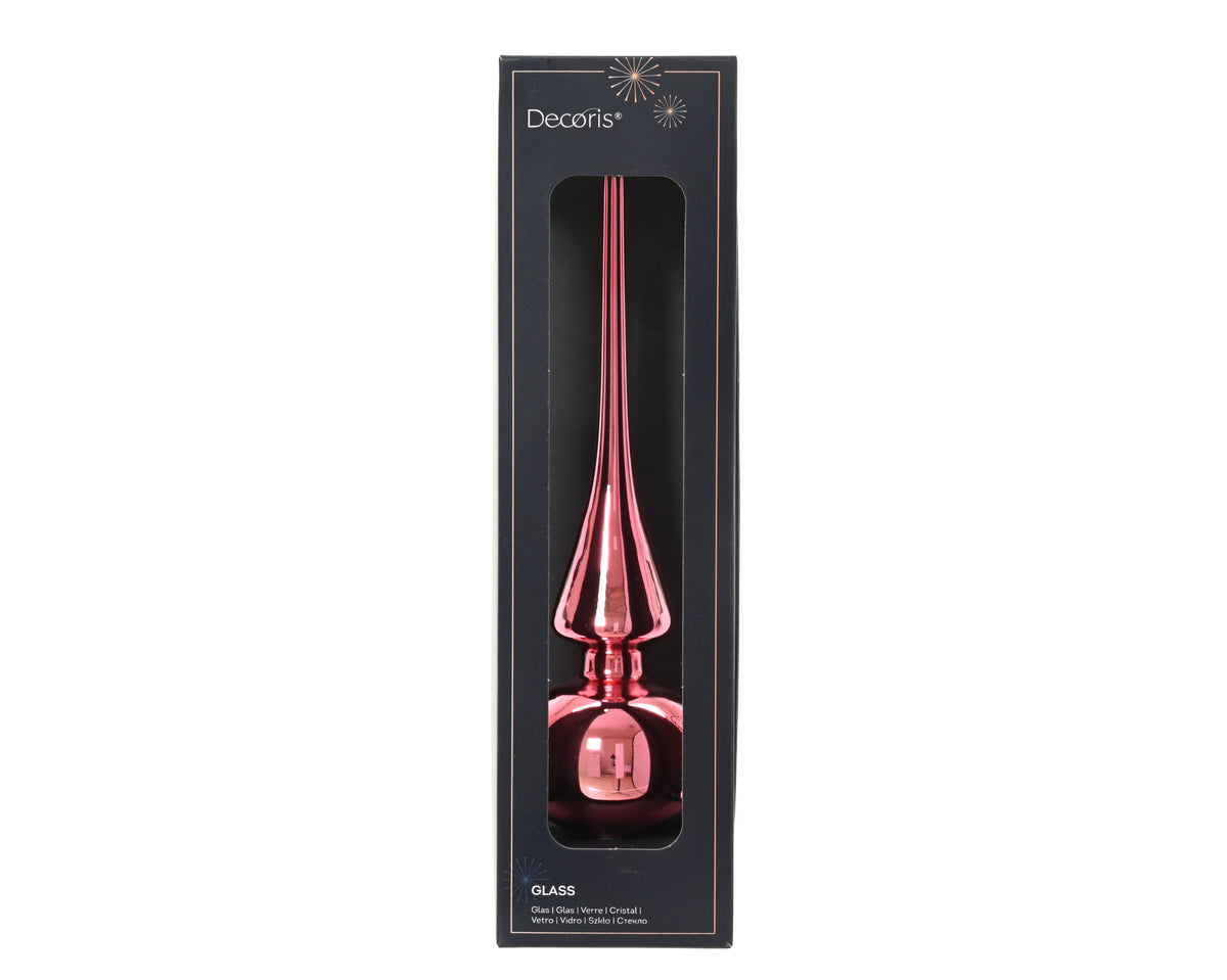 piek glas shiny bloesem roze d.6cm x h.26cm