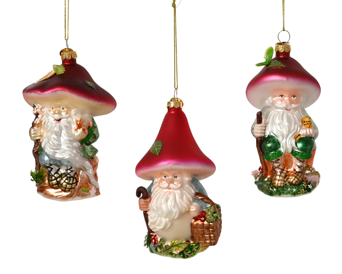 kerstman glas 3ass assortie l.7.9cm x w.7.9cm x h.12.2cm