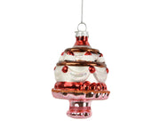cake glas rood/kleur(en) l.6.5cm x w.6.5cm x h.9.5cm