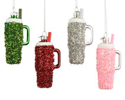 figuur glas shiny with straw 4col ass assortie l.5.1cm x w.3.8cm x h.10cm