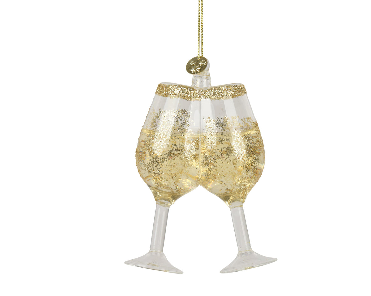wijnglas glas with liquid inside transparant/kleur(en) l.7.7cm x w.4cm x h.11.3cm