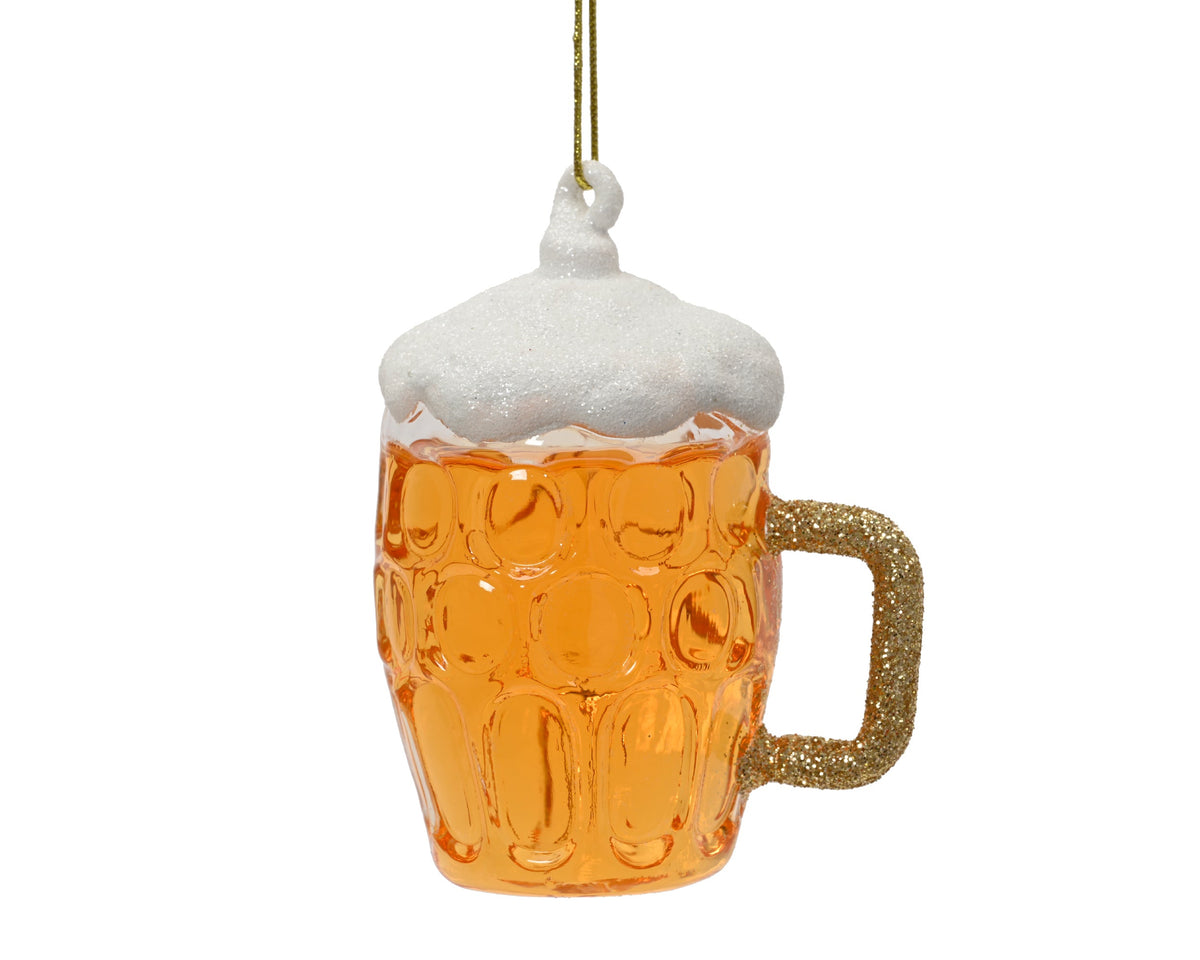 kruik glas with small balls of foam multi l.7.2cm x w.5.3cm x h.9.5cm