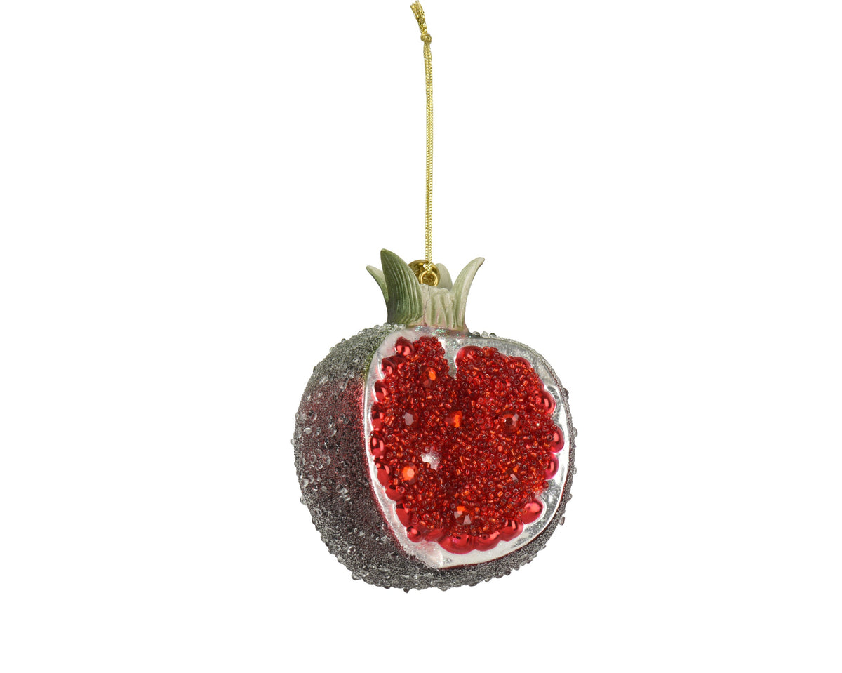 fruit glas glitter multi l.8.3cm x w.6.7cm x h.10.1cm