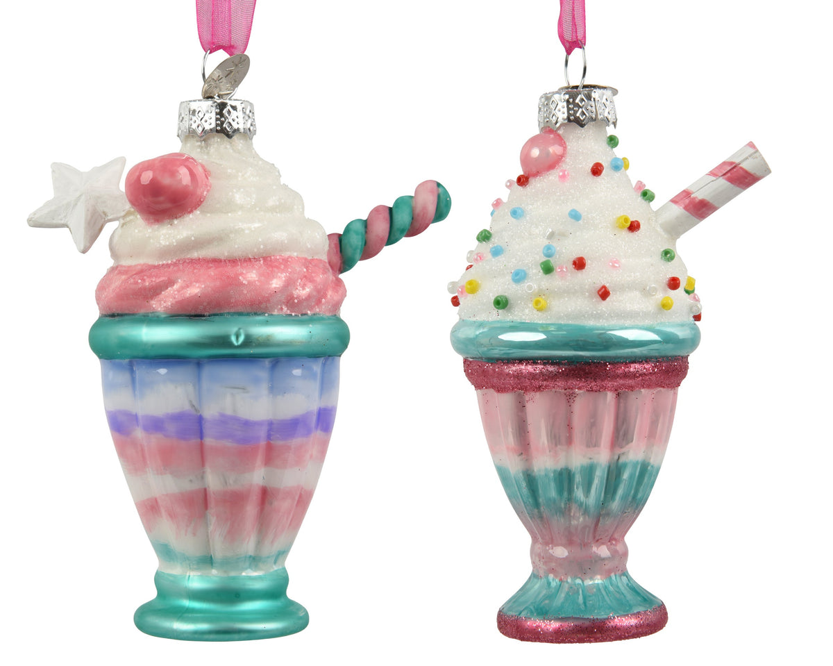 figuur glas matt with straw 2ass multi l.8.7cm x w.5.2cm x h.11.6cm