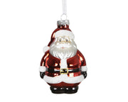 kerstman glas w silver inside shiny - matt kerstrood l.7.3cm x w.6.2cm x h.11.6cm
