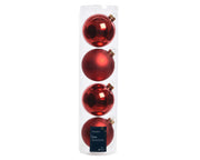 kerstballen glas shiny,matt mix kerstrood d.10cm