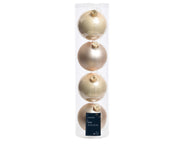 kerstballen glas enamel,matt mix parel d.10cm