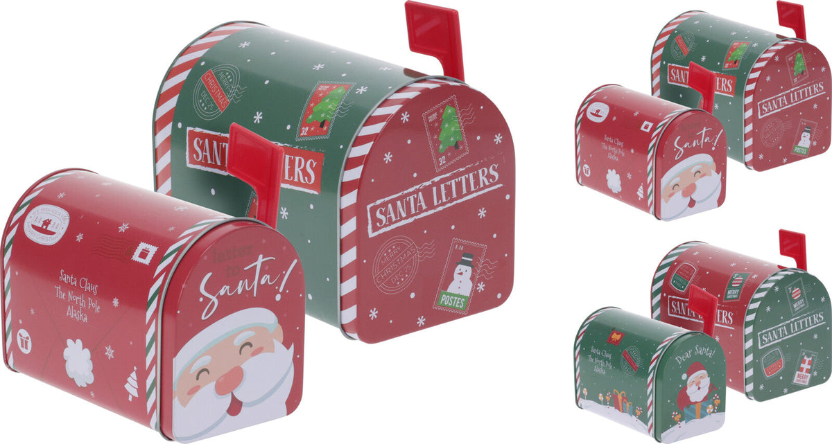 voorraadblik groot: 155x99x110mm  2 ass kerst designs