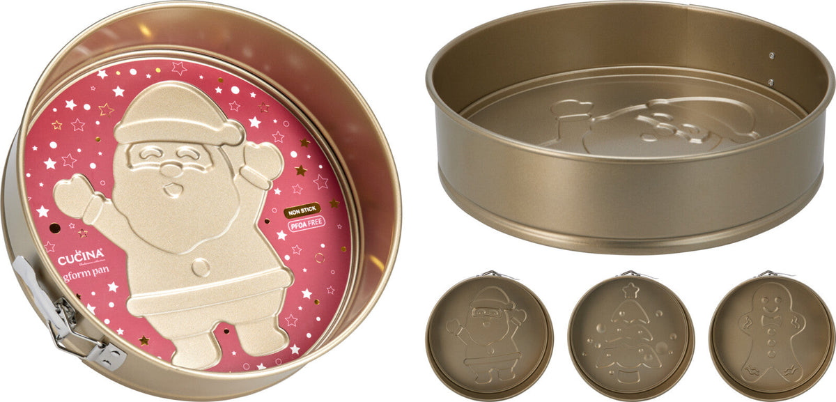 cakevorm non stick 3ass kerst design