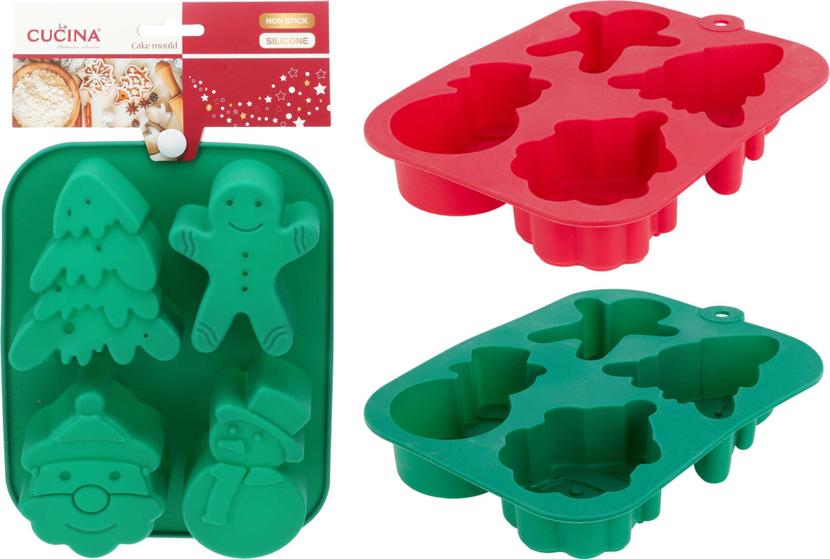 cakevorm siliconen kerst 2ass kleur