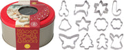 uitsteekvorm set 13 stuks in blik kerst rvs d17xh8cm ass vormen