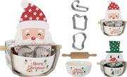 bakset 5sts porselein in 2ass kerst designs