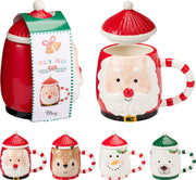 beker kerstfiguur  14x9.3x14cm 370ml 4ass
