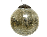 kerstbal glas crackle goud d.7.5cm x h.7.5cm