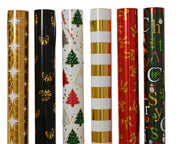 inpakpapier papier metallic 6ass fsc mix 70% assortie l.150cm x w.70cm x h.0.01cm