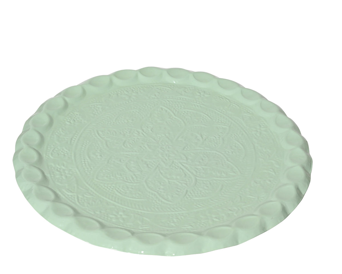 bord ijzer glossy powder coated mintgroen d.41cm x h.1cm
