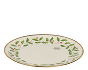 dinerbord porselein decal the rim with gold electroplated groen/kleur(en) d.27cm x h.2.7cm