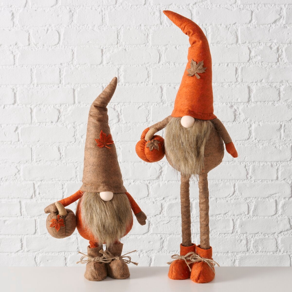 figuur bertoldi, 2 ass., kabouter, h 73,50 cm, polyester, brn, ornj
