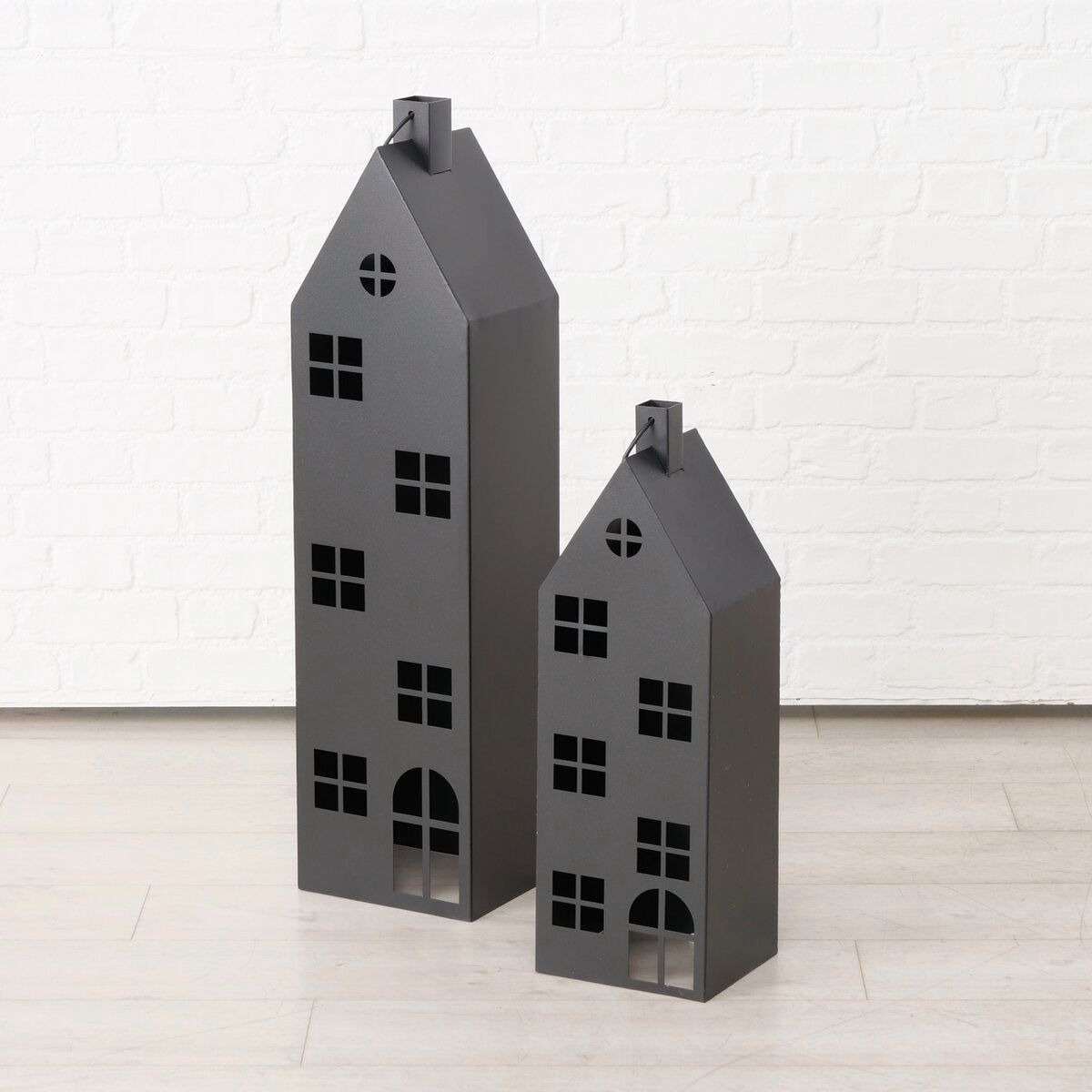 lantaarn alba, huis, indoor, h 96,00 cm, b 20,00 cm
