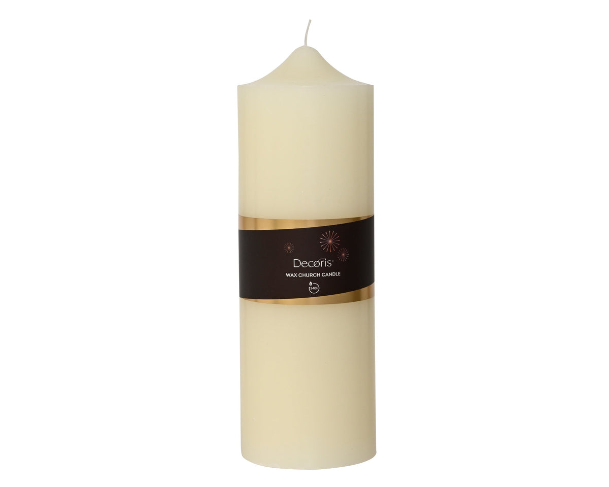 kerkkaars paraffine ivoor d.10cm x h.30cm