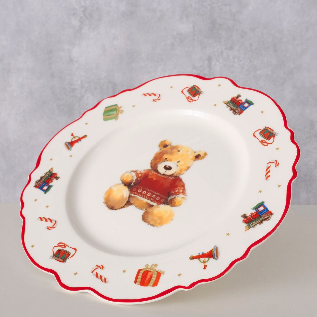 bord bailey, vaatwasmachinebestendig, d 20,50 cm, new bone, kleurrand, motief, veelkleurig
