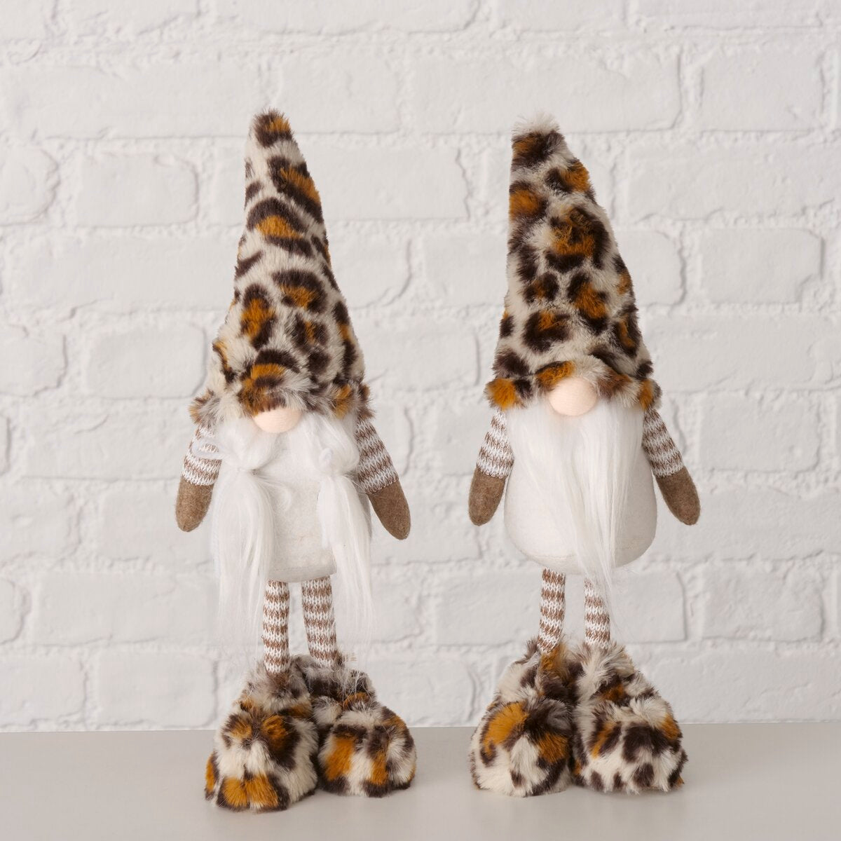figuur leo, 2 ass., kabouter, h 33,00 cm, ijzer, btn, polyester, brn, wt