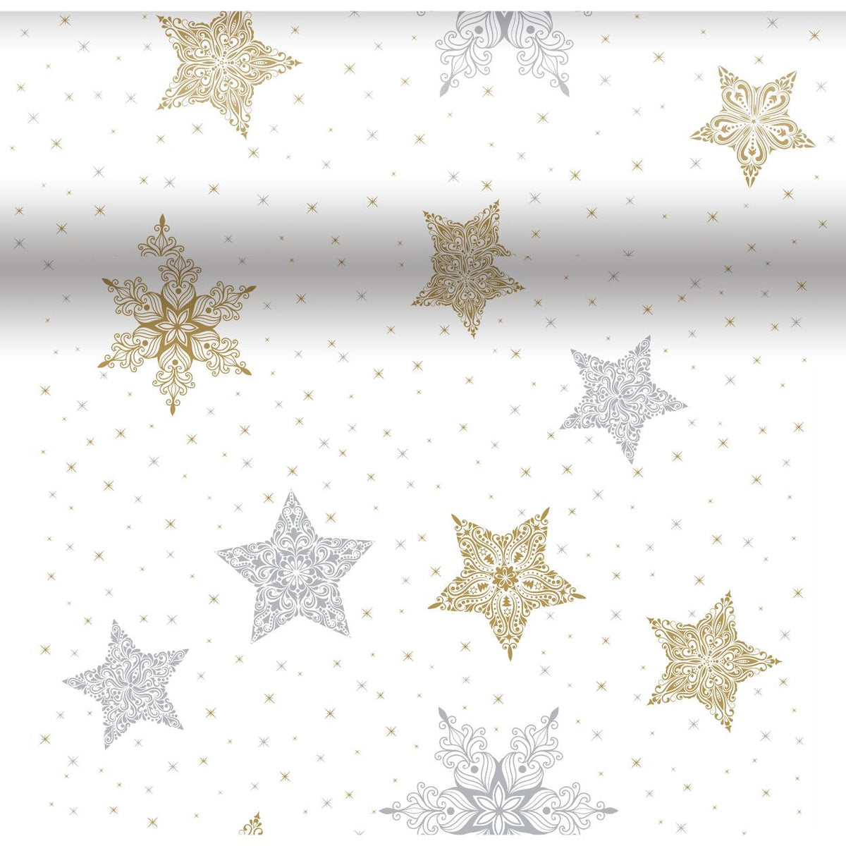 3-in-1 snowstars white dunicel 40 x 480 cm