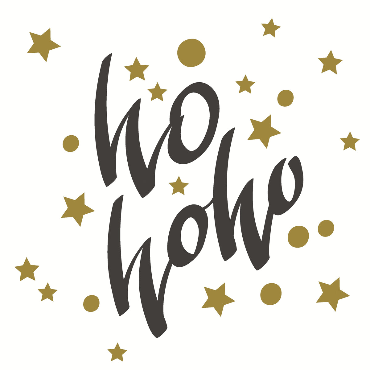 servetten ho-ho stars 3-laags tissue 33 x 33 cm