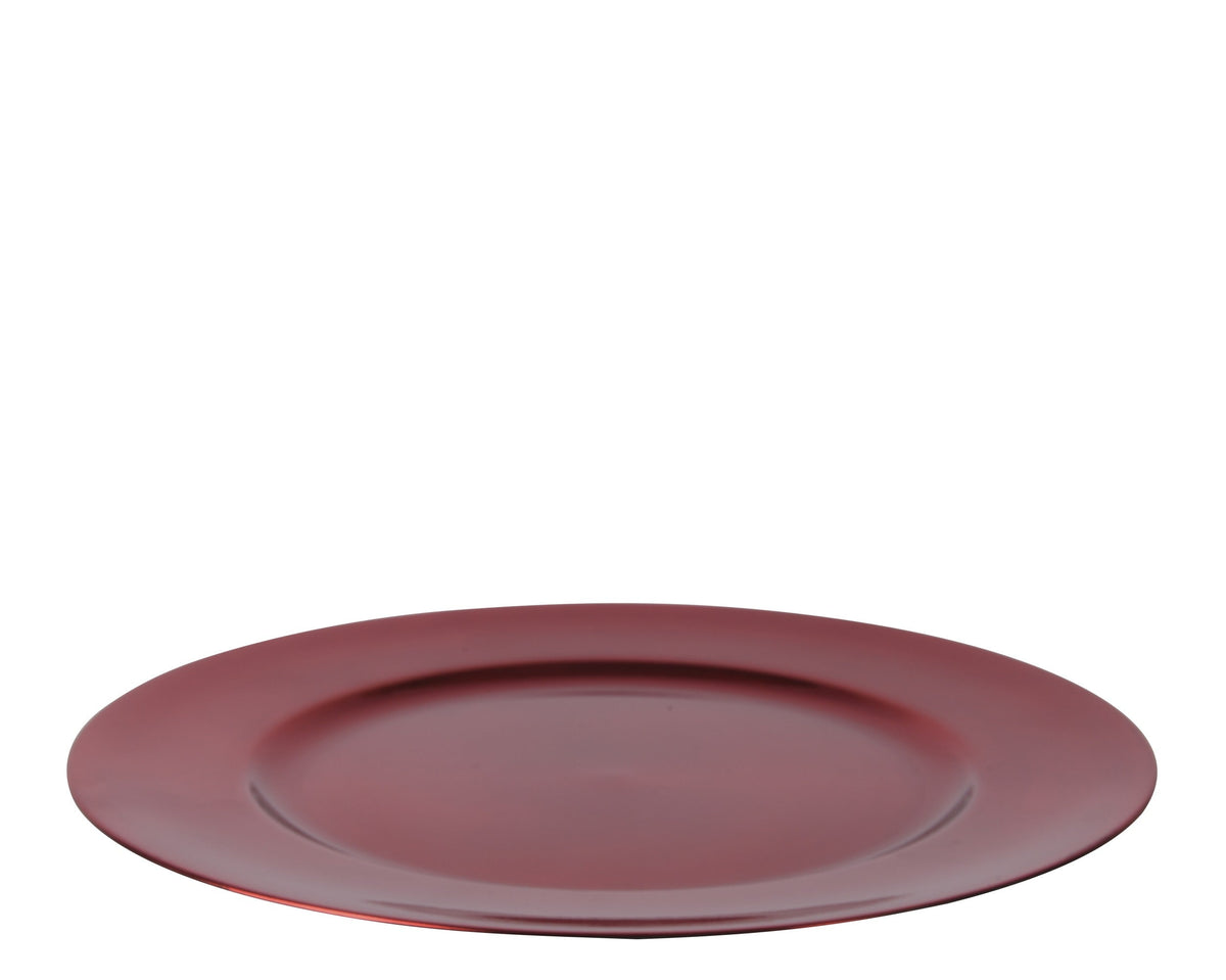 decobord plastic round rood d.33cm x h.1.5cm
