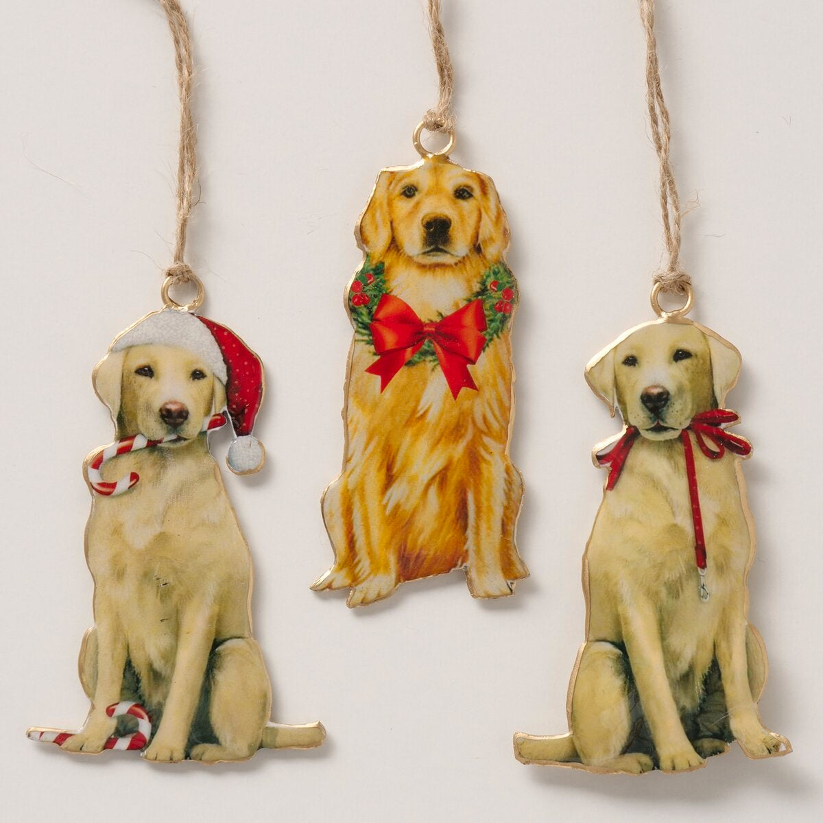 kersthanger goldie, 3 ass., hond, l 6,50 cm, h 11,00 cm, glans