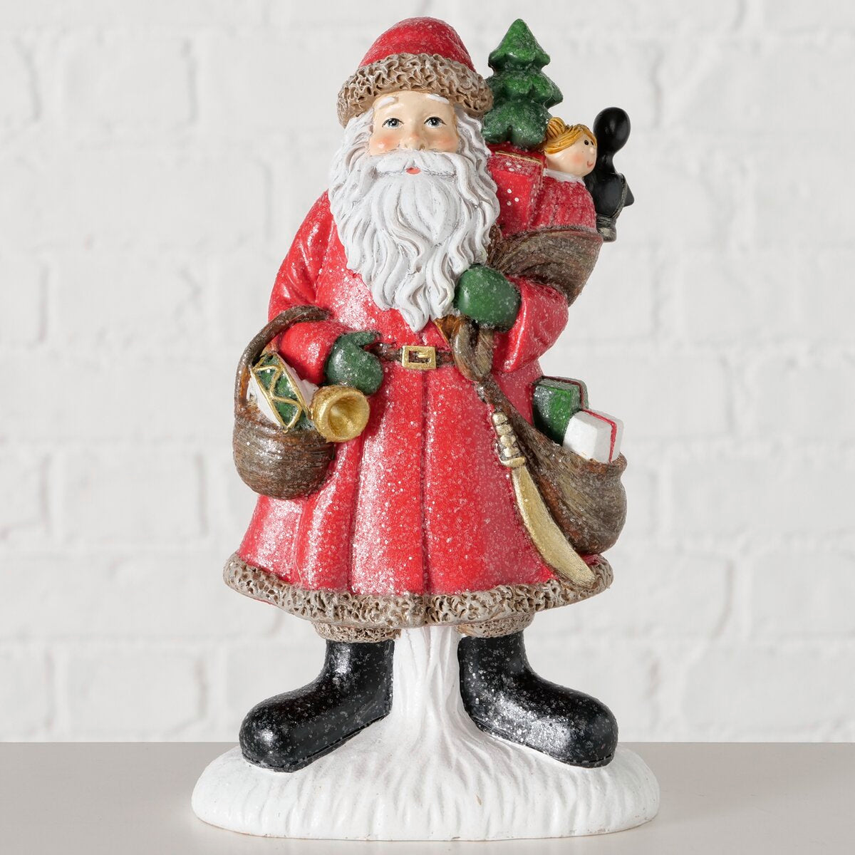 figuur pjedro, kerstman, h 20,00 cm, synthetische hars, grn, rd