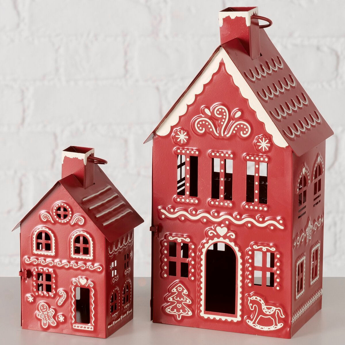lantaarn ginger, vierkant, huis, indoor, h 26,00 cm, b 10,50 cm