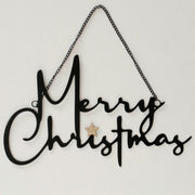 decoratieve hanger merry christmas, rechthoek, l 30,00 cm, h 1,00 cm, hangvoorziening