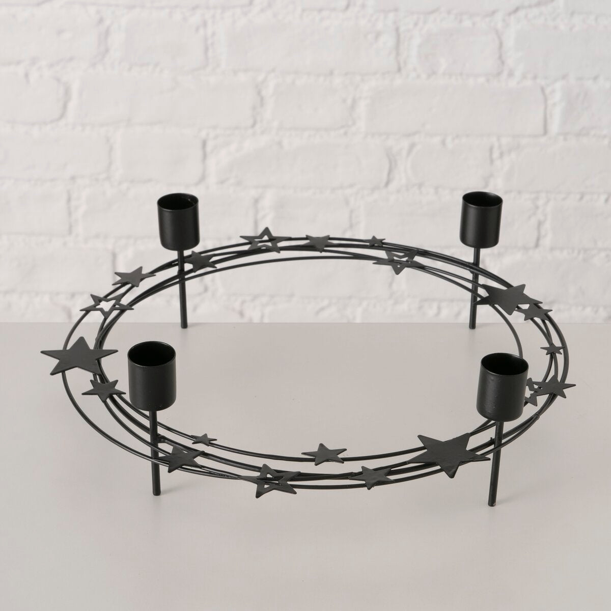 kandelaar galaxo, rond, h 8,50 cm, l 29,00 cm, ijzer