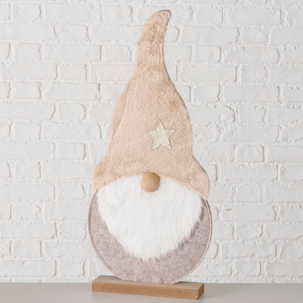 figuur velor, kabouter, h 70,00 cm, mdf, polyester, bg, wt