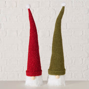figuur gunno, 2 ass., kabouter, kerstman, h 50,00 cm, schima (schima spp.), ijzer, zand, polyester, grn, rd