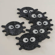 onderzetter spooky, 6 dlg., d 10,00 cm, jute, polyester, nee, effen