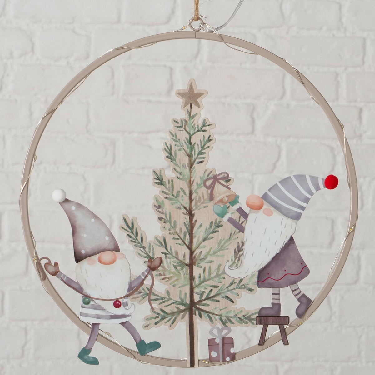 decoratieve hanger willi, kabouter, kerstman, kerstboom, led, l 31,50 cm, h 1,00 cm