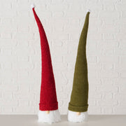 figuur gunno, 2 ass., kabouter, kerstman, h 70,00 cm, schima (schima spp.), ijzer, zand, polyester, grn, rd