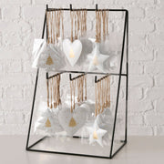 kersthanger stella, 6 ass., hart, ster, kerstboom, goederenhouder, l 9,00 cm, h 0,50 cm