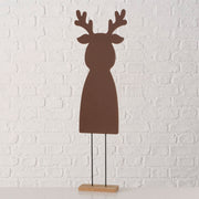figuur lunir, hert, h 72,50 cm, moeraspijnboom (pinus elliottii), ijzer, brn