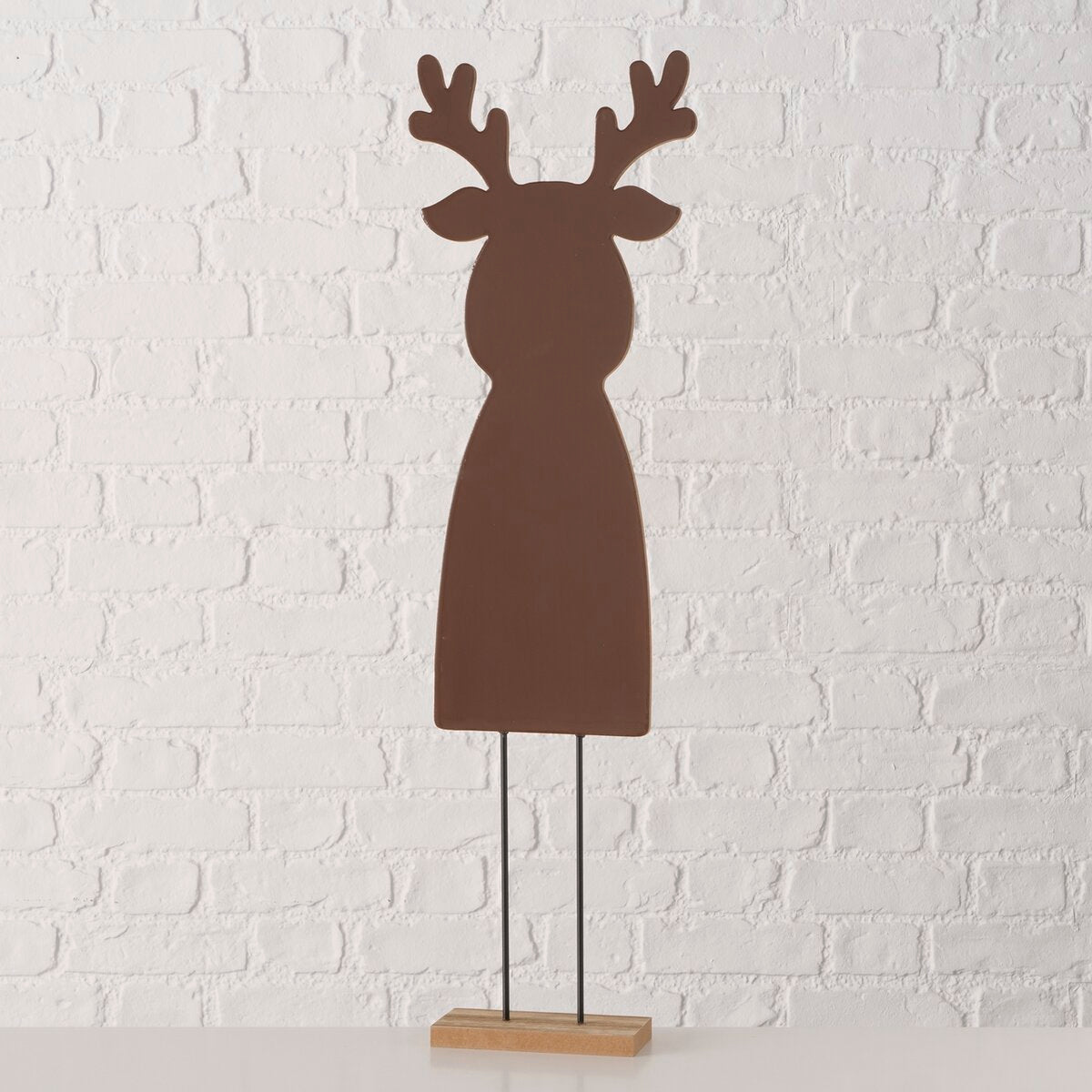 figuur lunir, hert, h 72,50 cm, moeraspijnboom (pinus elliottii), ijzer, brn