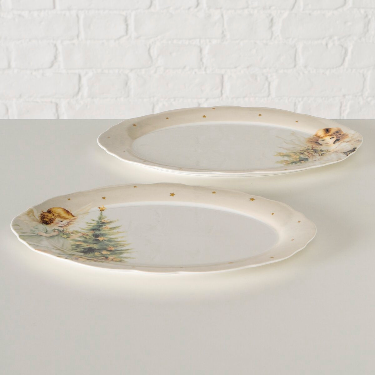 dienblad clara, 2 ass., ovaal, d 31,00 cm, b 20,50 cm, new bone