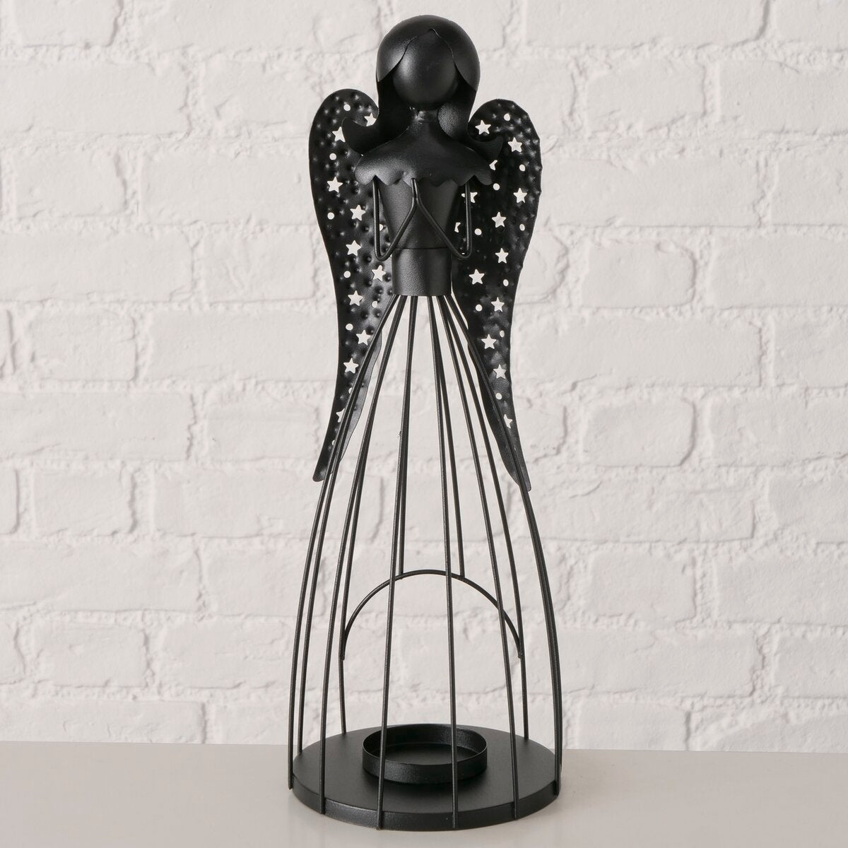 kandelaar amatina, engel, h 41,00 cm, l 12,50 cm, ijzer