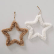 decoratieve hanger furry, 2 ass., ster, l 32,00 cm, h 32,00 cm, hangvoorziening
