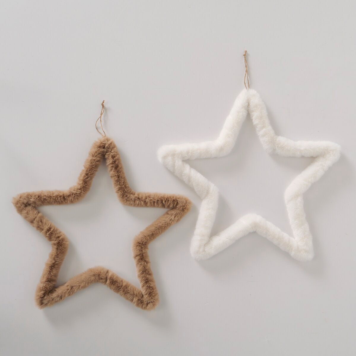 decoratieve hanger furry, 2 ass., ster, l 54,00 cm, h 54,00 cm, hangvoorziening