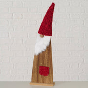 figuur frostin, kerstman, h 57,00 cm, moeraspijnboom (pinus elliottii), polyester, ntrl, rd, wt